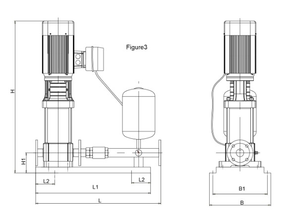 Overall Dimensions of Variable Frequency Pump